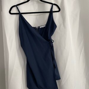 Romper Navy Wrap Dress / skort (skirt with shorts underneath)